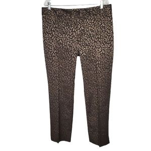 Like New Banana Republic Metallic Leopard Dress Pants Size 6